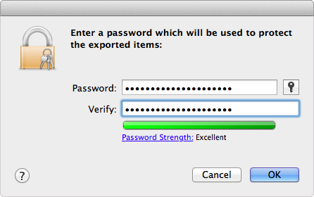 Mac OS X - Importeren en exporteren SSL Certificaat naar .pfx bestand